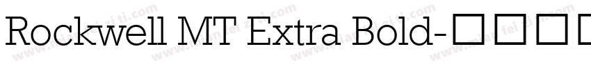 Rockwell MT Extra Bold字体转换